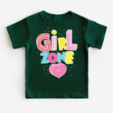 Girl zone Typography Kids T-Shirt, Girl Power Shirt