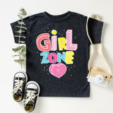 Girl zone Typography Kids T-Shirt, Girl Power Shirt