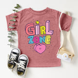 Girl zone Typography Kids T-Shirt, Girl Power Shirt