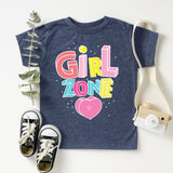 Girl zone Typography Kids T-Shirt, Girl Power Shirt