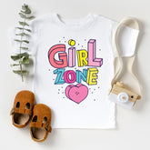 Girl zone Typography Kids T-Shirt, Girl Power Shirt