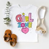 Girl zone Typography Kids T-Shirt, Girl Power Shirt