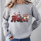 Farm Animals Christmas Sweatshirt, Christmas Farm Animals Truck Shirt