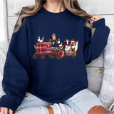 Farm Animals Christmas Sweatshirt, Christmas Farm Animals Truck Shirt