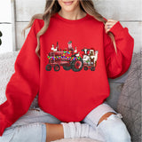 Farm Animals Christmas Sweatshirt, Christmas Farm Animals Truck Shirt