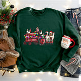Farm Animals Christmas Sweatshirt, Christmas Farm Animals Truck Shirt