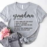 Grandma Definition Shirt, Grandma Shirts