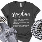 Grandma Definition Shirt, Grandma Shirts