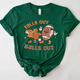 Falls Out Balls Out Football Shirt, Men Fall Shirts, Funny Football Shirt