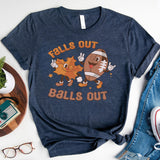 Falls Out Balls Out Football Shirt, Men Fall Shirts, Funny Football Shirt