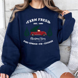 Farm Fresh Christmas Shirt, Christmas Truck Tee, Christmas Tree Shirt