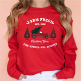 Farm Fresh Christmas Shirt, Christmas Truck Tee, Christmas Tree Shirt