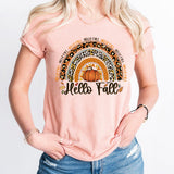 Hello Fall Shirt, Pumpkin Rainbow Sweatshirt, Fall Shirt