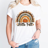 Hello Fall Shirt, Pumpkin Rainbow Sweatshirt, Fall Shirt
