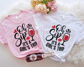 Oh Sip Its a Girls Trip Shirt, Girls Trip Shirt, bachelorette trip shirt, girls vacation shirt