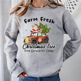 Farm Fresh Christmas Trees Shirt, Pine Spruce Fir Cedar Sweatshirt