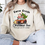 Farm Fresh Christmas Trees Shirt, Pine Spruce Fir Cedar Sweatshirt