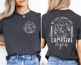 Campfire Shirt, No City Lights Just Camp Fire Nights Shirt