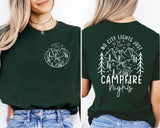 Campfire Shirt, No City Lights Just Camp Fire Nights Shirt