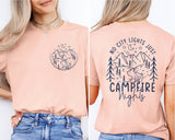 Campfire Shirt, No City Lights Just Camp Fire Nights Shirt