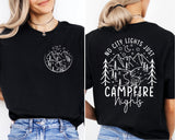 Campfire Shirt, No City Lights Just Camp Fire Nights Shirt