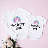 Rainbow Birthday Girl Shirt, Birthday Party Shirt