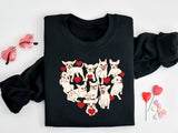Dog Love Shirt, Dog mama Sweatshirt, Dog Heart Shirt, Dog Valentine Shirt