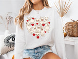 Dog Love Shirt, Dog mama Sweatshirt, Dog Heart Shirt, Dog Valentine Shirt