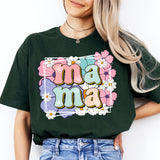 Floral Mama Shirt, Retro Mama Shirt