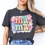 Floral Mama Shirt, Retro Mama Shirt