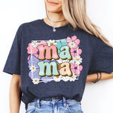 Floral Mama Shirt, Retro Mama Shirt