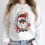 Merry Christmas Black Santa Shirt, Afro American Black Santa Christmas Shirt