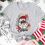 Merry Christmas Black Santa Shirt, Afro American Black Santa Christmas Shirt