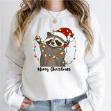Merry Christmas Raccoon Shirt, Funny Animal Shirt, Xmas Raccoon Shirt