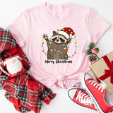 Merry Christmas Raccoon Shirt, Funny Animal Shirt, Xmas Raccoon Shirt