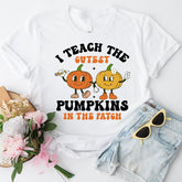 I Teach the Cutest Pumpkins in The Patch Tee, Fall Teacher Shirt
