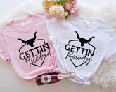 Getting Hitched Rowdy Shirt, Western Bachelorette Party Favors Tees, Team Bride Shirt