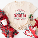 North Pole Milk And Cookie Co. Baking Santa's Favorites Since 1943 Shirt