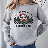 Nothing Runs Like a Reindeer Sweatshirt, Christmas Tractor Reindeer Sweater