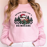 Nothing Runs Like a Reindeer Sweatshirt, Christmas Tractor Reindeer Sweater