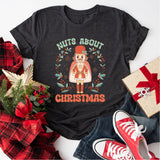 Nuts About Christmas Shirt, Lets Get Crackin', Retro Xmas Shirt, Nut Cracker Christmas Shirt, Merry Christmas Shirt, Christmas Party Shirt