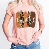 Thankful Shirt, Thanksgiving Shirt, Leopard Thankful Shirt