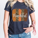 Thankful Shirt, Thanksgiving Shirt, Leopard Thankful Shirt