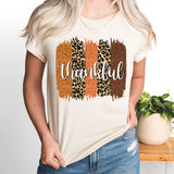 Thankful Shirt, Thanksgiving Shirt, Leopard Thankful Shirt