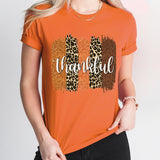 Thankful Shirt, Thanksgiving Shirt, Leopard Thankful Shirt