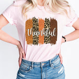 Thankful Shirt, Thanksgiving Shirt, Leopard Thankful Shirt