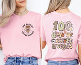 100 Days Of School Coffee Shirt, 100 Days of Coffee and Chaos Tee, School Break Shirt
