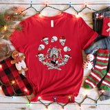 Skeleton Namaste Christmas Sweatshirt, Skeleton Yoga T-shirt, Christmas Lights Tshirt