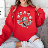 Skeleton Namaste Christmas Sweatshirt, Skeleton Yoga T-shirt, Christmas Lights Tshirt