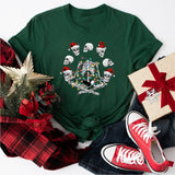 Skeleton Namaste Christmas Sweatshirt, Skeleton Yoga T-shirt, Christmas Lights Tshirt
